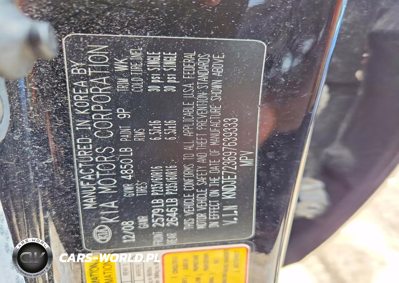 2009 Kia Sportage Lx VIN:KNDJE723697639333 - 13