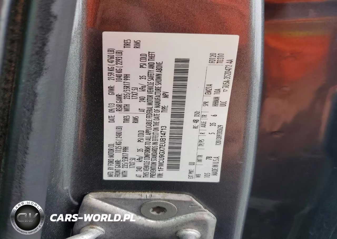 2014 Ford Escape Se VIN:1FMCU9GX7EUB14713 - 13