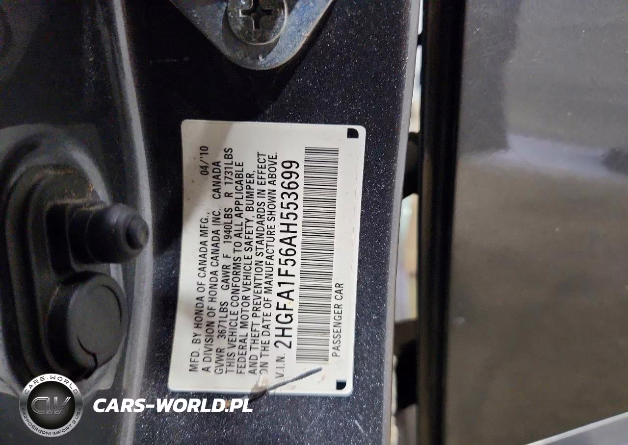 2010 Honda Civic Lx VIN:2HGFA1F56AH553699 - 13