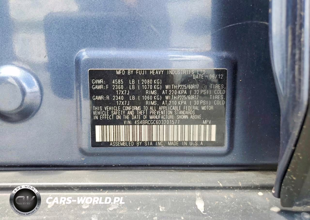 2013 Subaru Outback 2.5I Premium VIN:4S4BRCGC6D3201577 - 13