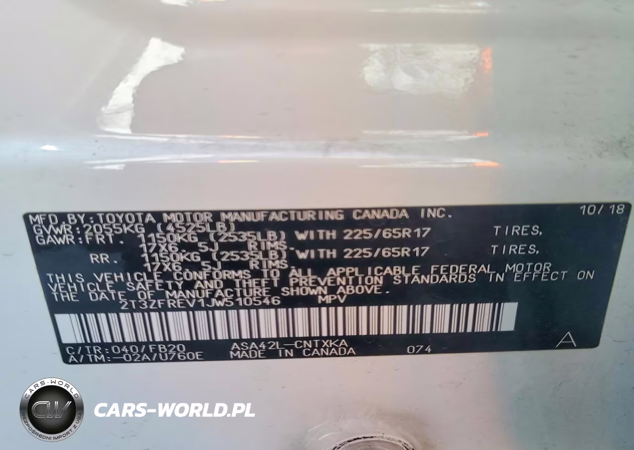 2018 Toyota Rav4 Le VIN:2T3ZFREV1JW510546 - 13