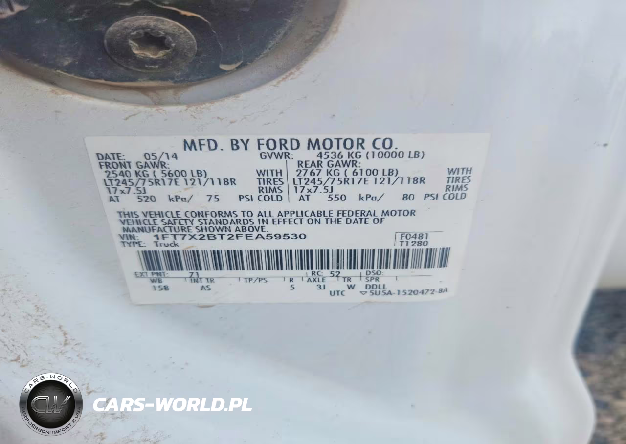 2015 Ford F250 Super Duty VIN:1FT7X2BT2FEA59530 - 13