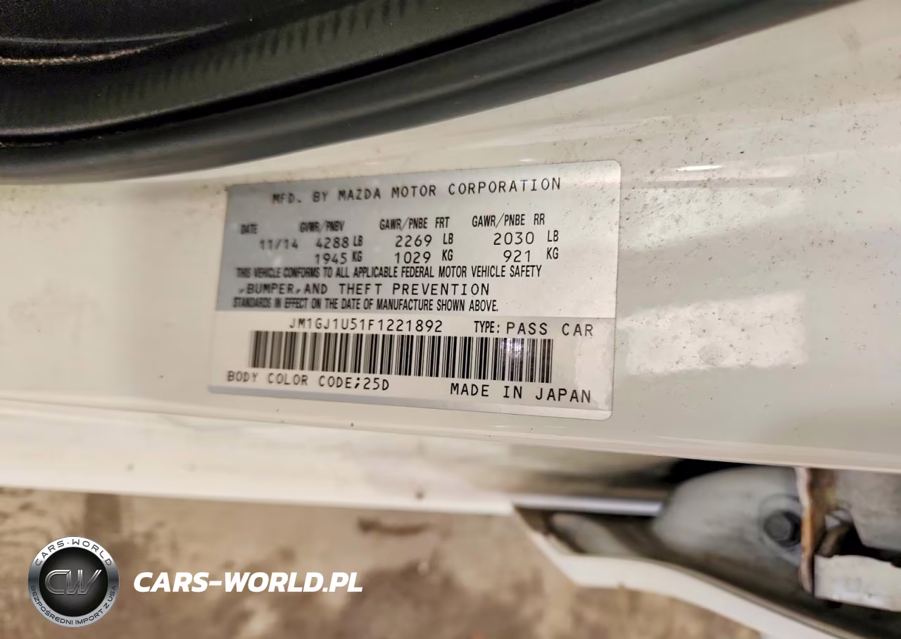 2015 Mazda 6 Sport VIN:JM1GJ1U51F1221892 - 13