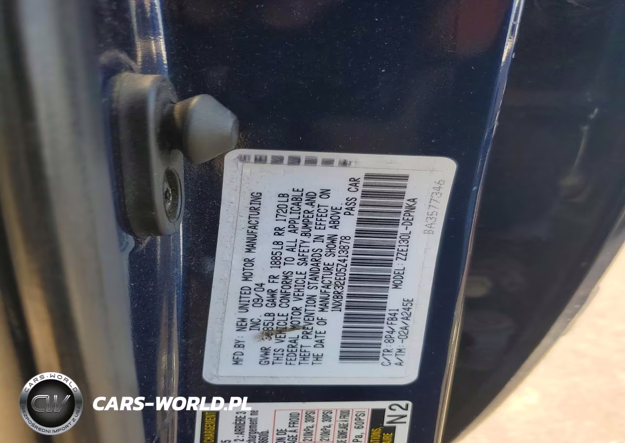 2005 Toyota Corolla Le VIN:1NXBR32E05Z413878 - 12
