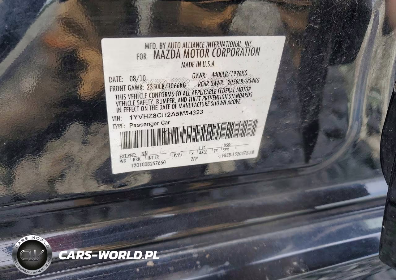 2010 Mazda 6 I VIN:1YVHZ8CH2A5M54323 - 12