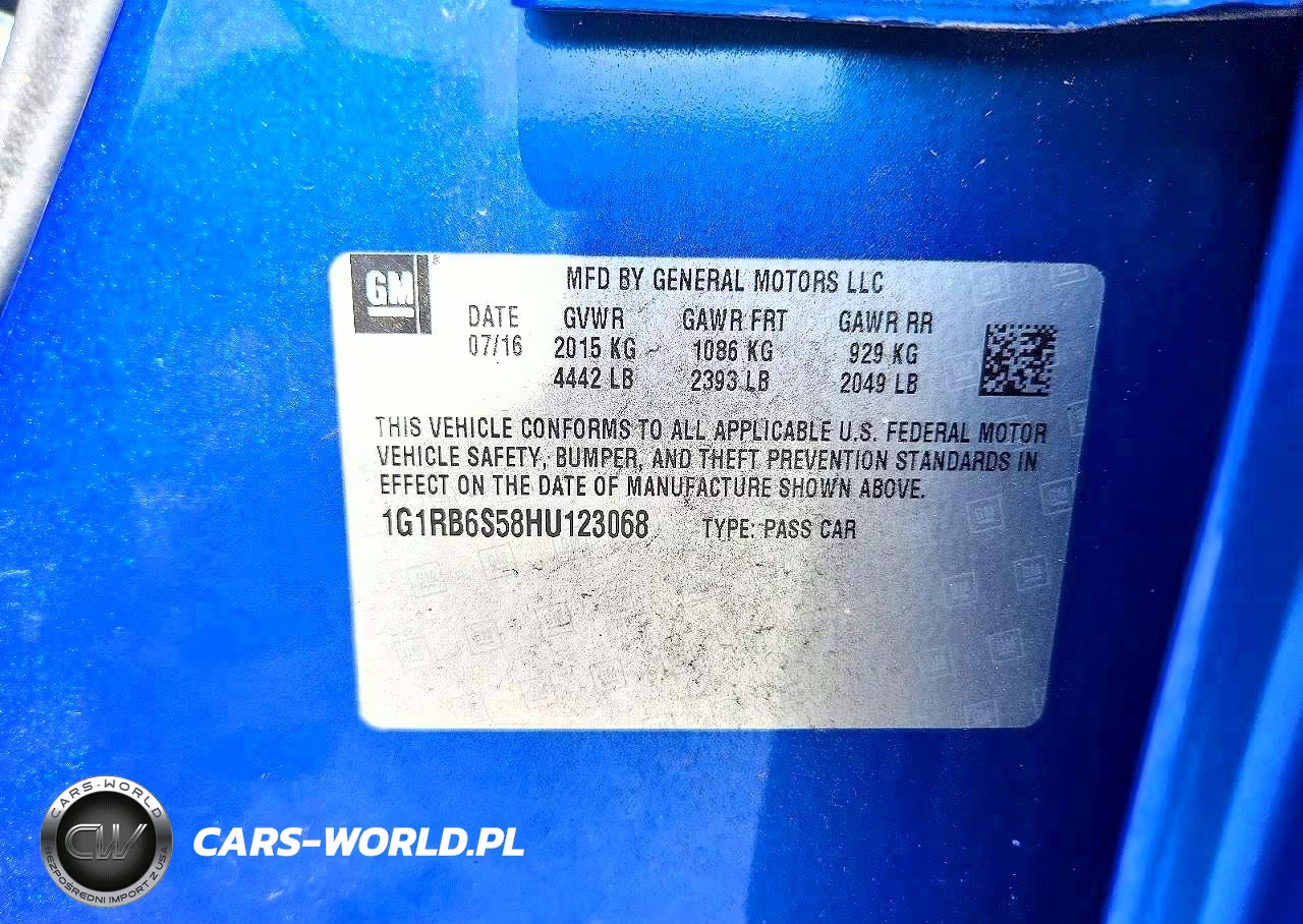 2017 Chevrolet Volt Premier VIN:1G1RB6S58HU123068 - 12