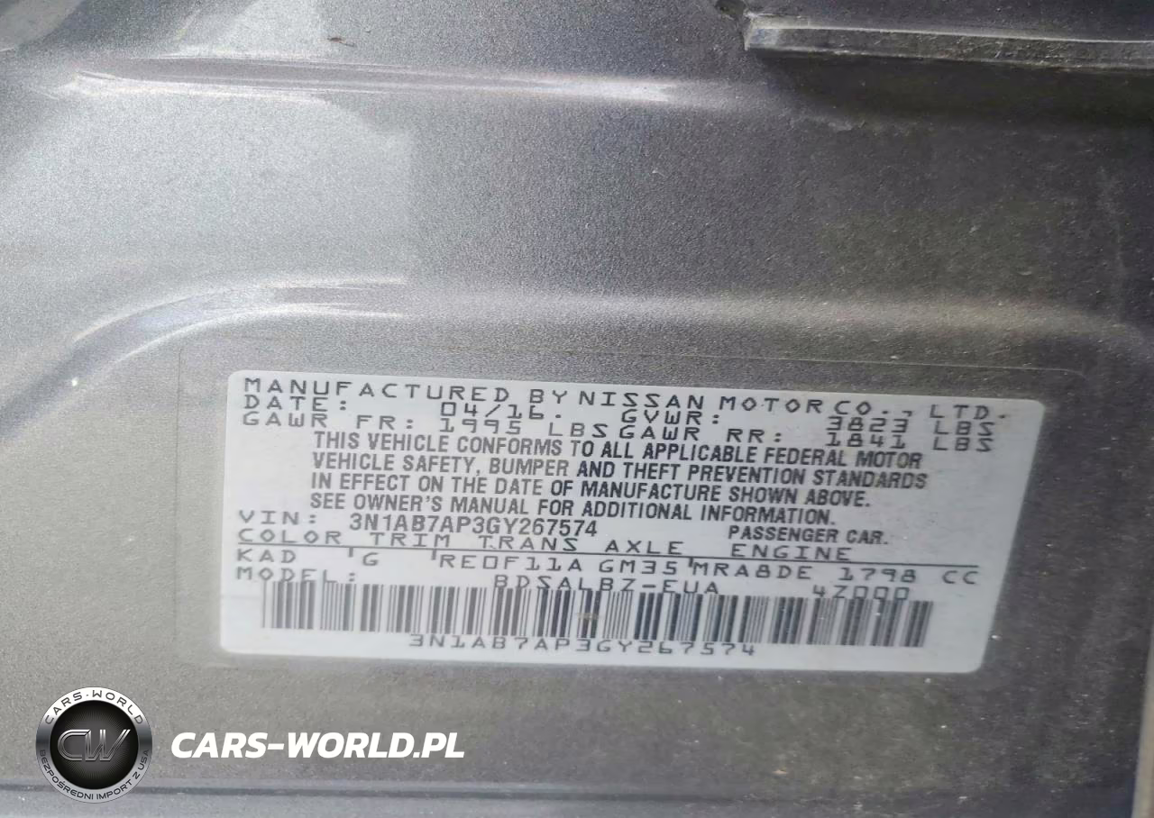 2016 Nissan Sentra S VIN:3N1AB7AP3GY267574 - 12