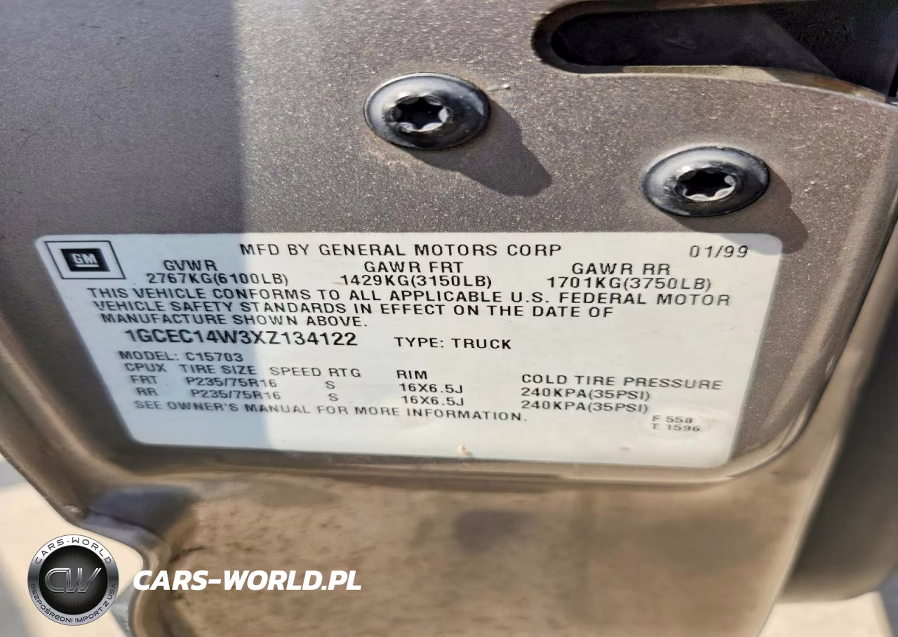 1999 Chevrolet Silverado C1500 VIN:1GCEC14W3XZ134122 - 13