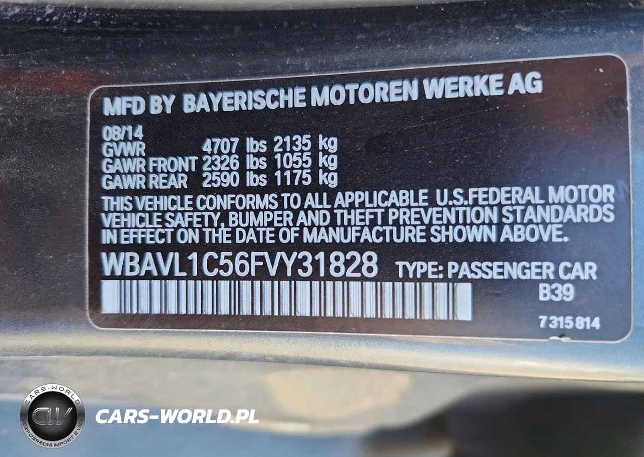 2015 BMW X1 xDrive28I VIN:WBAVL1C56FVY31828 - 13