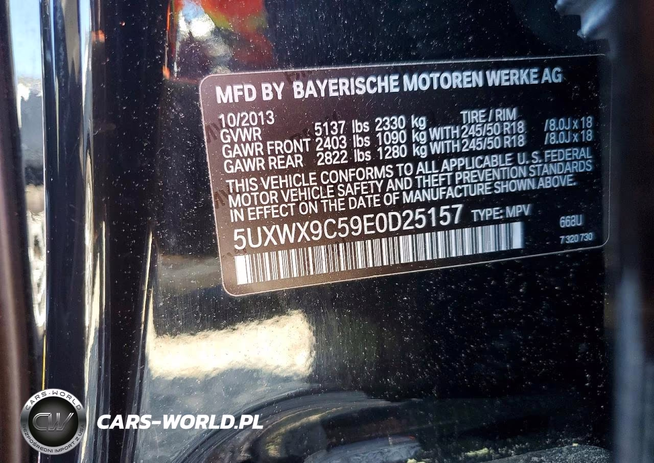2014 BMW X3 xDrive28I VIN:5UXWX9C59E0D25157 - 14