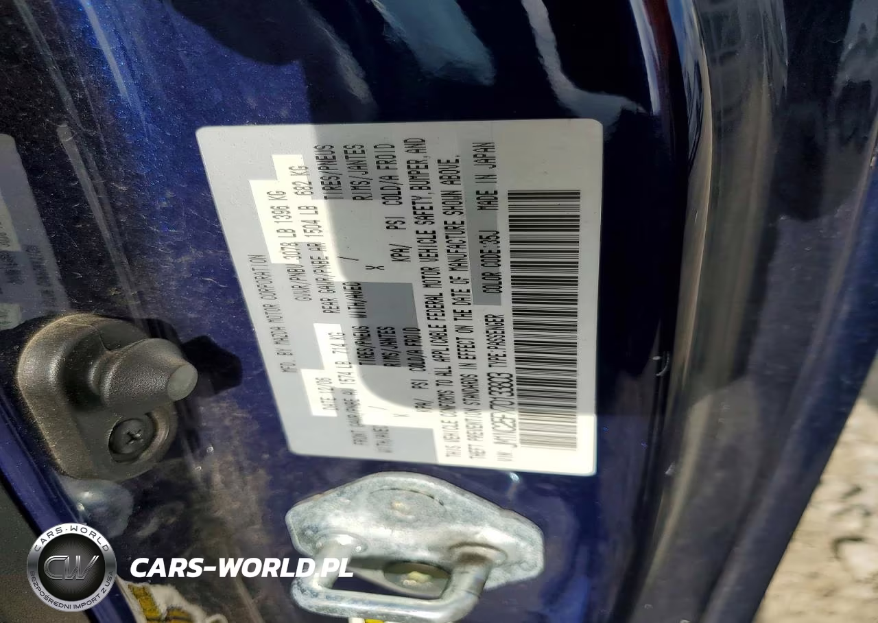 2007 Mazda Mx-5 Miata VIN:JM1NC25FX70133803 - 12