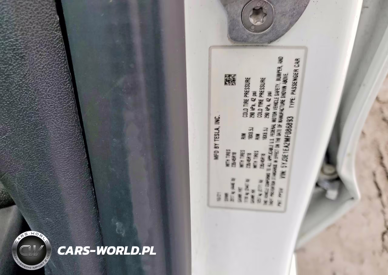 2021 Tesla Model 3 VIN:5YJ3E1EA2MF086893 - 14