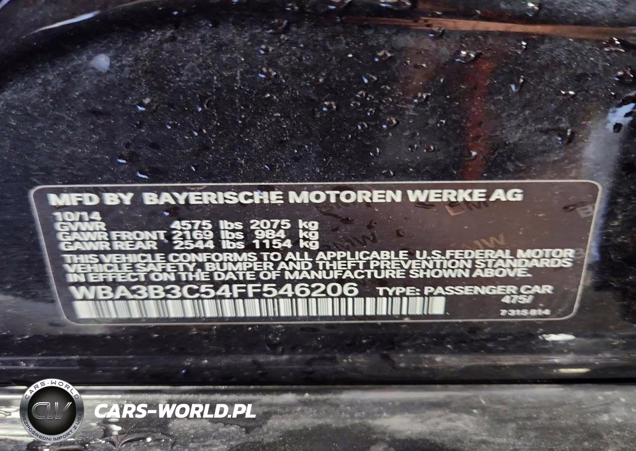 2015 BMW 328 Xi VIN:WBA3B3C54FF546206 - 12