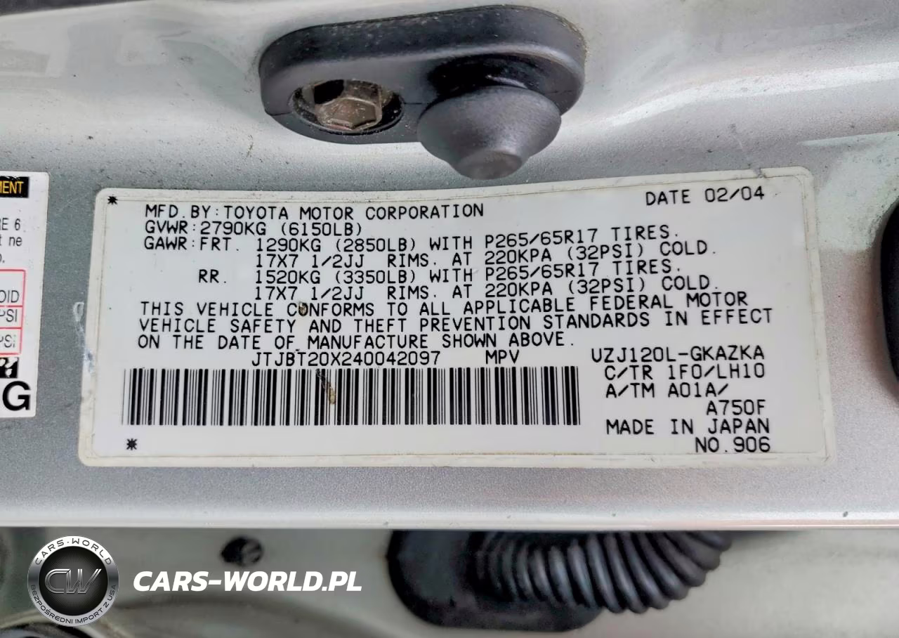 2004 Lexus Gx 470 VIN:JTJBT20X240042097 - 13