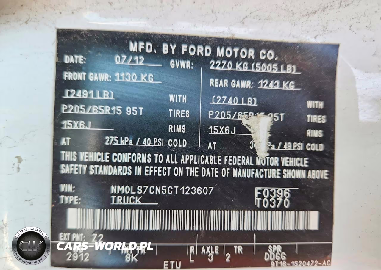 2012 Ford Transit Connect Xl VIN:NM0LS7CN5CT123607 - 14
