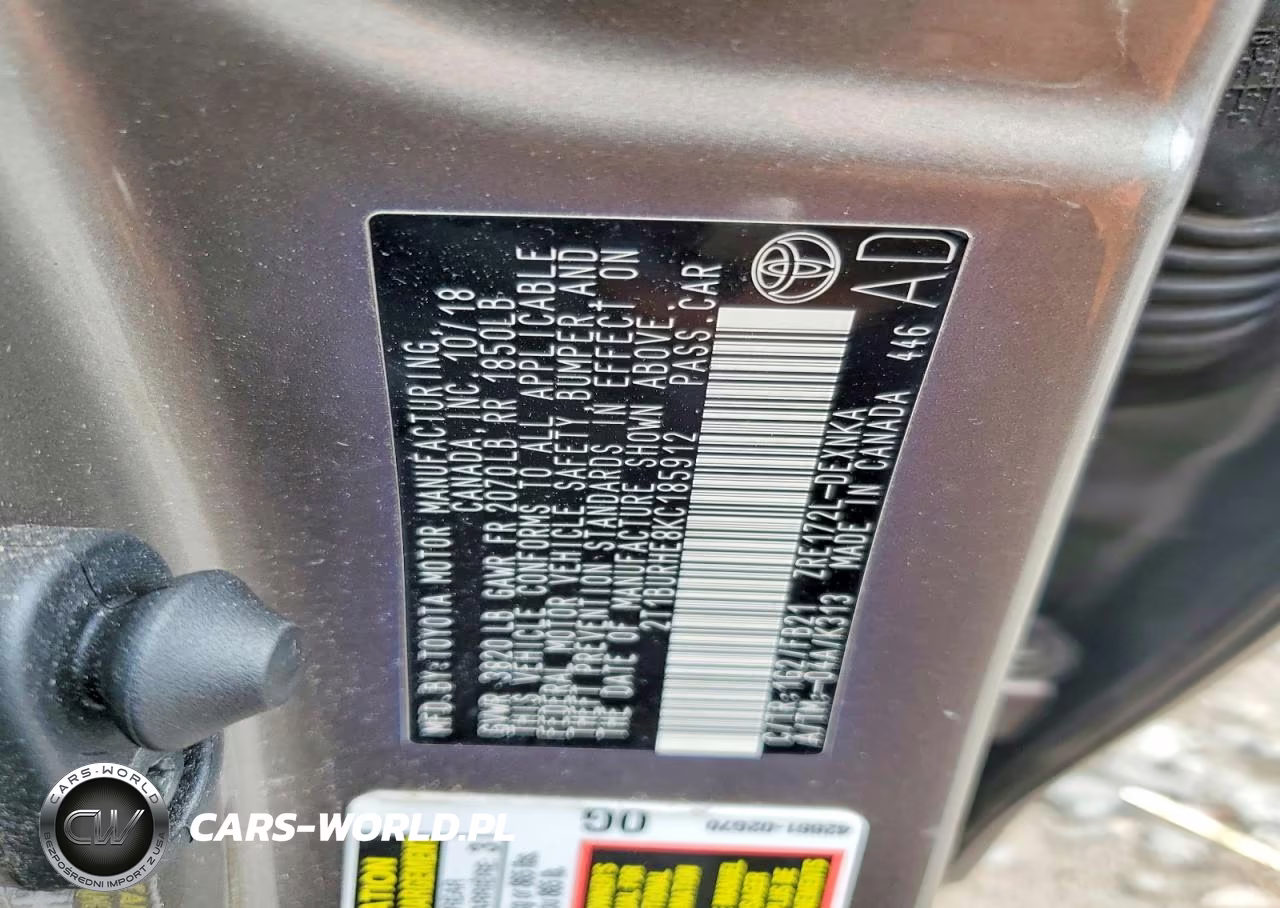 2019 Toyota Corolla Le VIN:2T1BURHE8KC185912 - 12