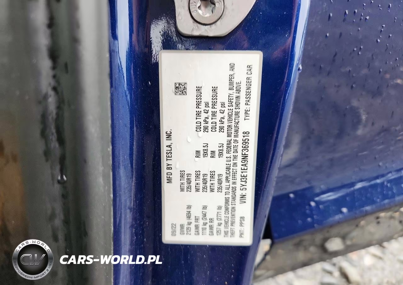 2022 Tesla Model 3 VIN:5YJ3E1EA9NF369518 - 12