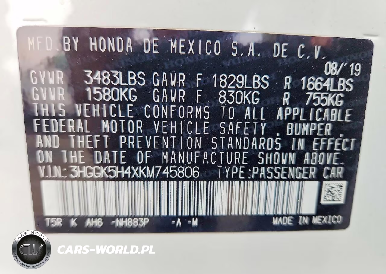 2019 Honda Fit Lx VIN:3HGGK5H4XKM745806 - 12