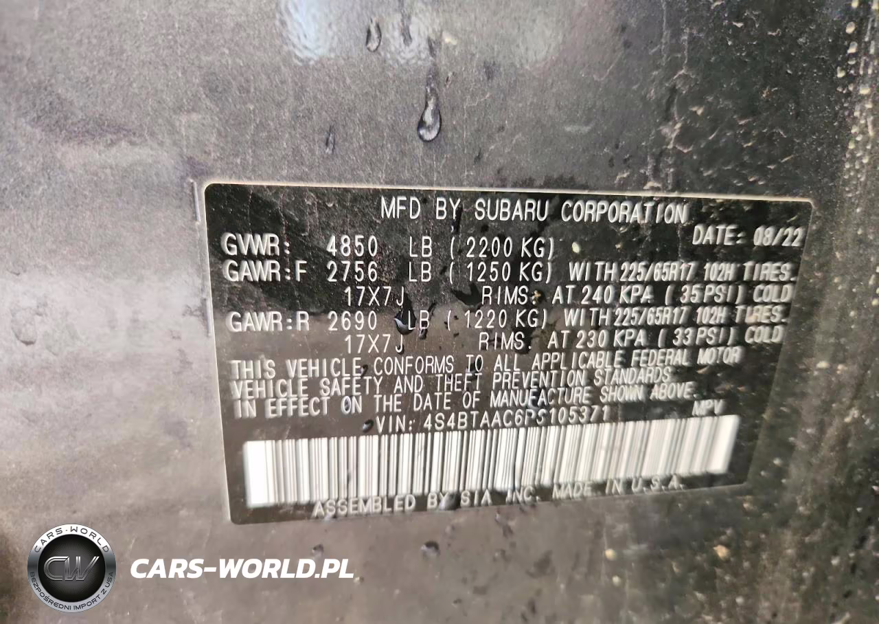 2023 Subaru Outback VIN:4S4BTAAC6P3105371 - 12