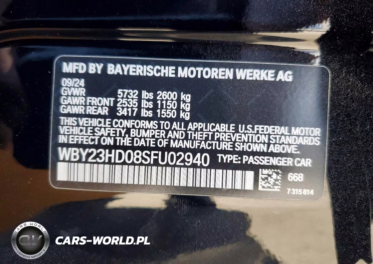2025 BMW I4 Edrive 40 VIN:WBY23HD08SFU02940 - 12