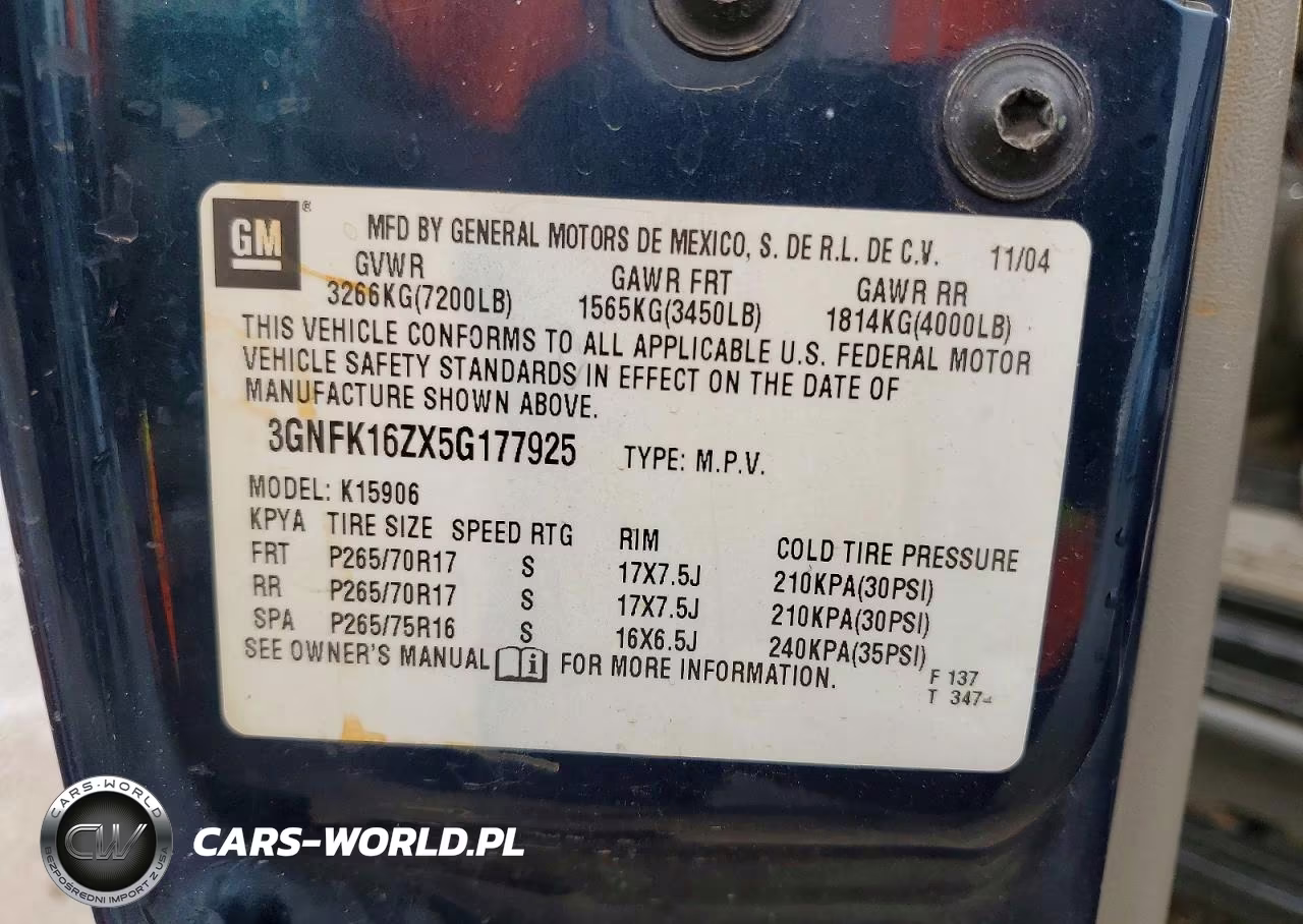 2005 Chevrolet Suburban K1500 VIN:3GNFK16ZX5G177925 - 14