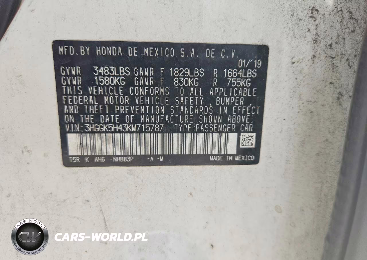 2019 Honda Fit Lx VIN:3HGGK5H43KM715787 - 13