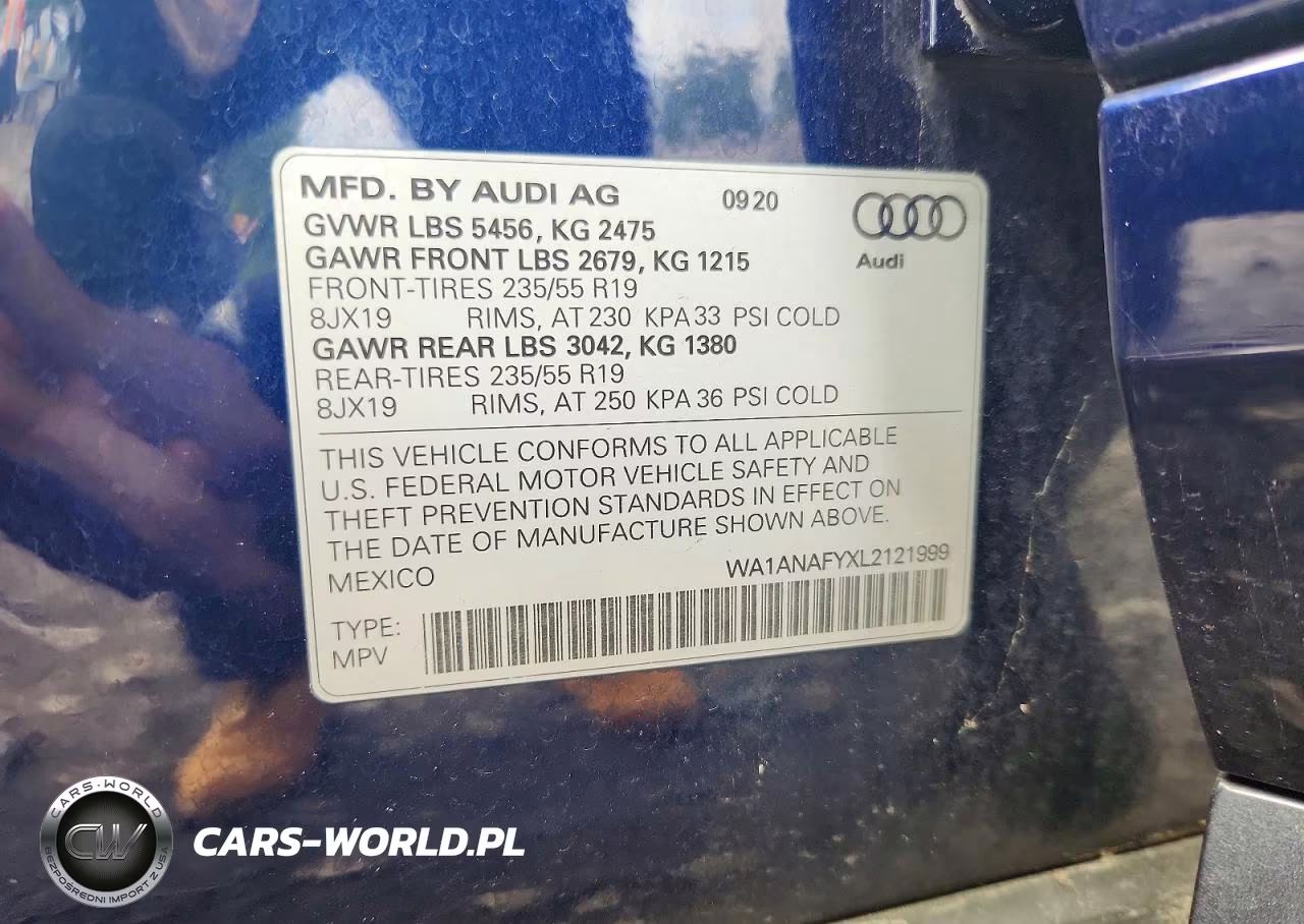 2020 Audi Q5 Premium VIN:WA1ANAFYXL2121999 - 13