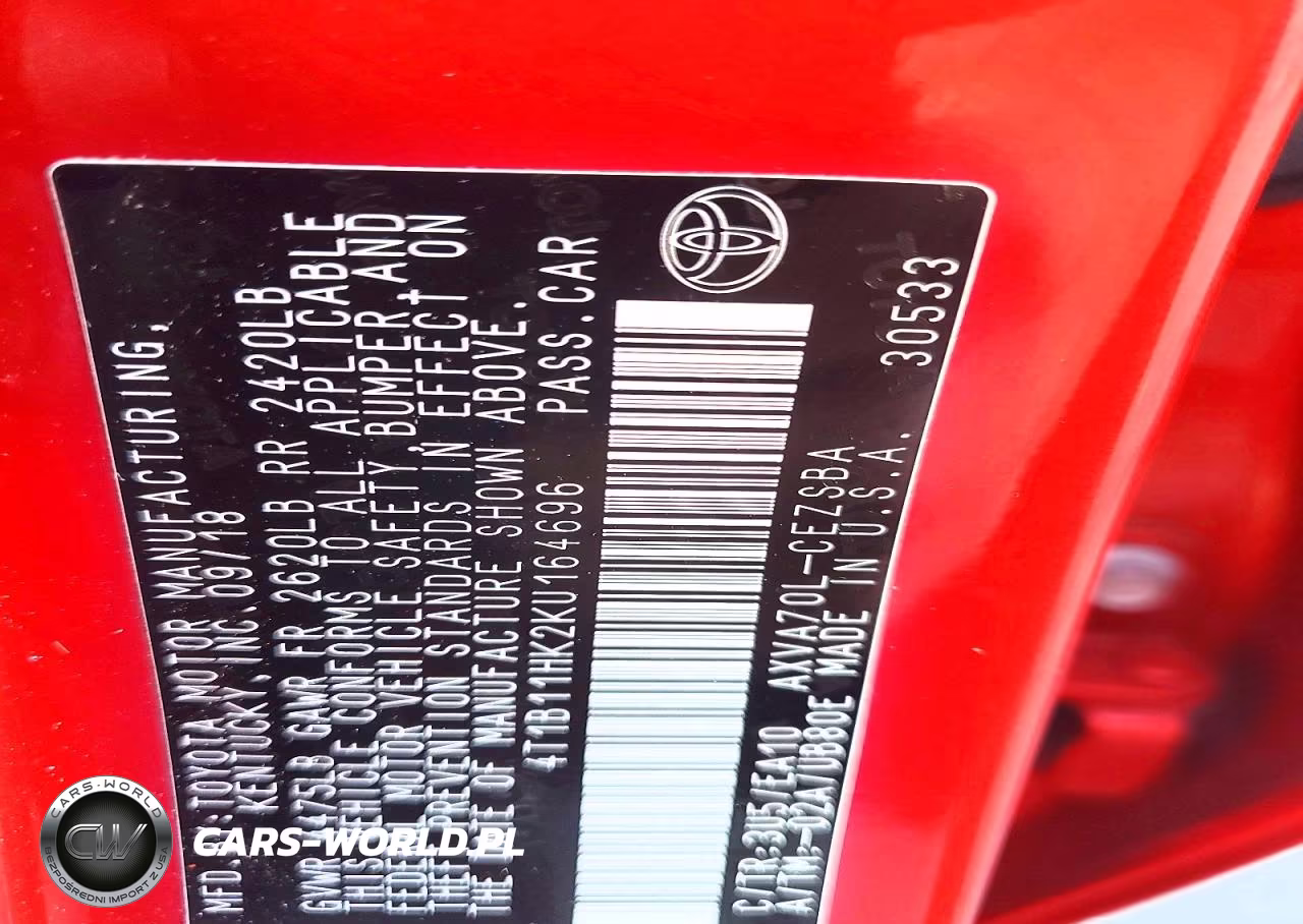 2019 Toyota Camry Se VIN:4T1B11HK2KU164696 - 13