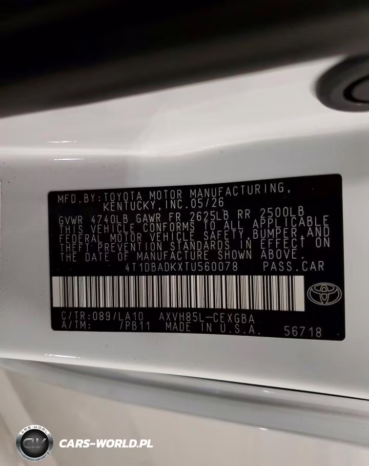 2026 Toyota Camry Xle VIN:4T1DBADKXTU560078 - 12