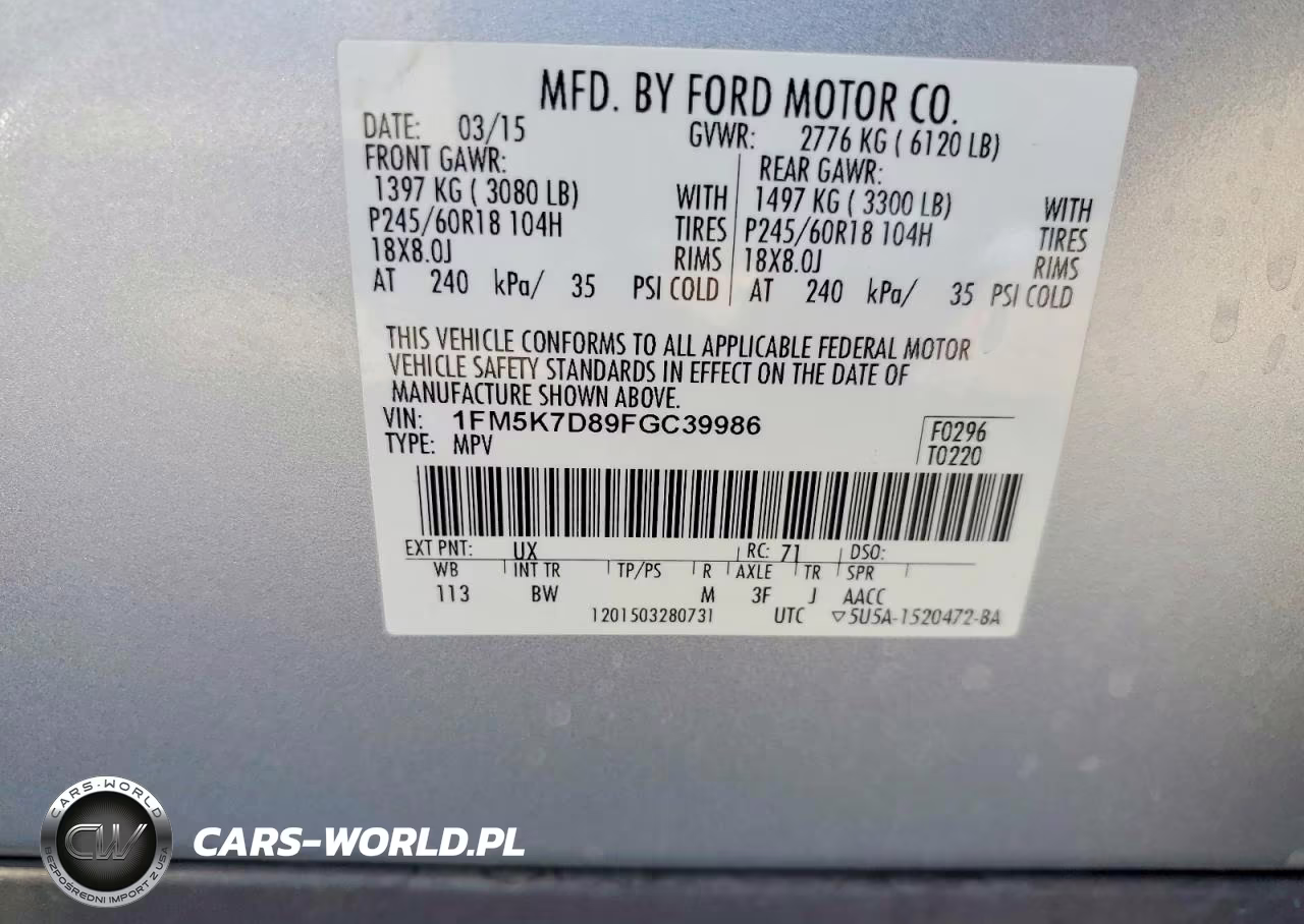 2015 Ford Explorer Xlt VIN:1FM5K7D89FGC39986 - 13