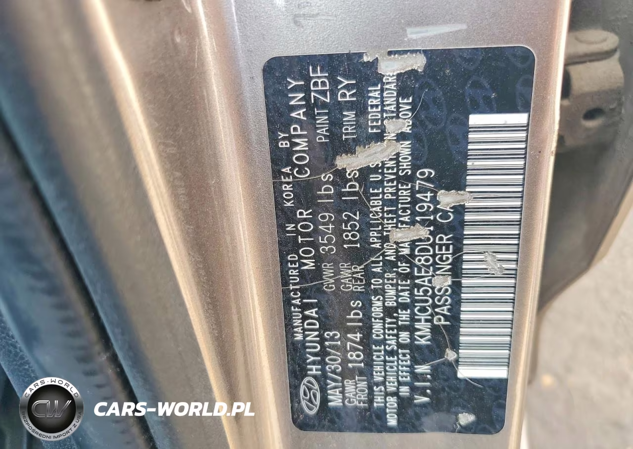 2013 Hyundai Accent Se VIN:KMHCU5AE8DU119479 - 12