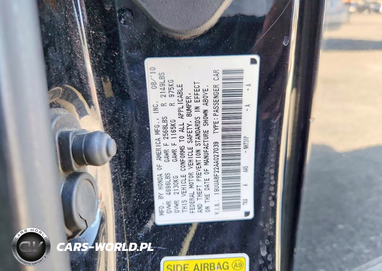 2010 Acura Tl VIN:19UUA8F22AA027039 - 12