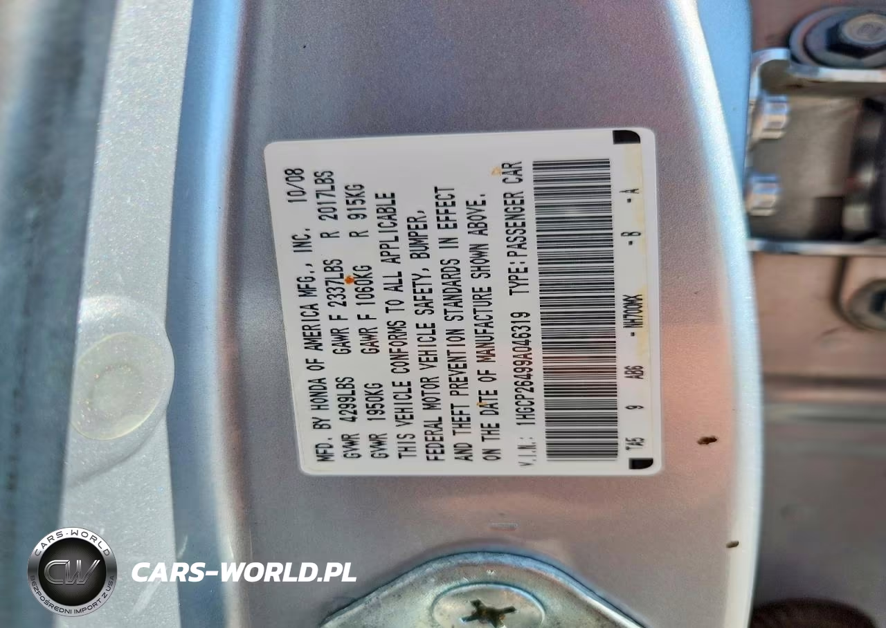 2009 Honda Accord Lxp VIN:1HGCP26499A046319 - 12
