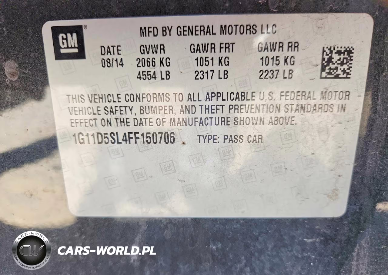 2015 Chevrolet Malibu 2Lt VIN:1G11D5SL4FF150706 - 12