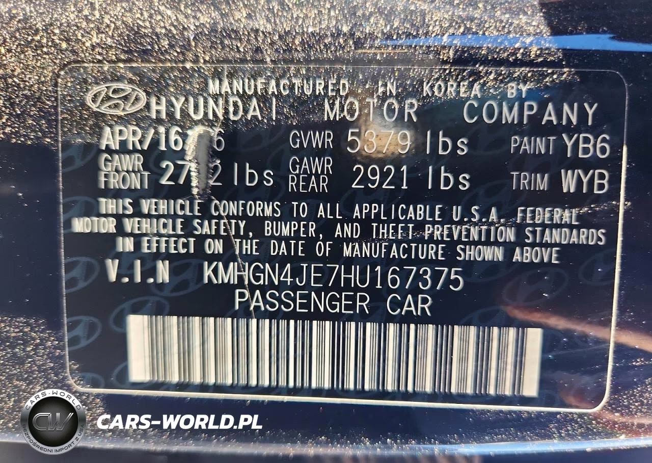 2017 Genesis G80 3.8 VIN:KMHGN4JE7HU167375 - 13