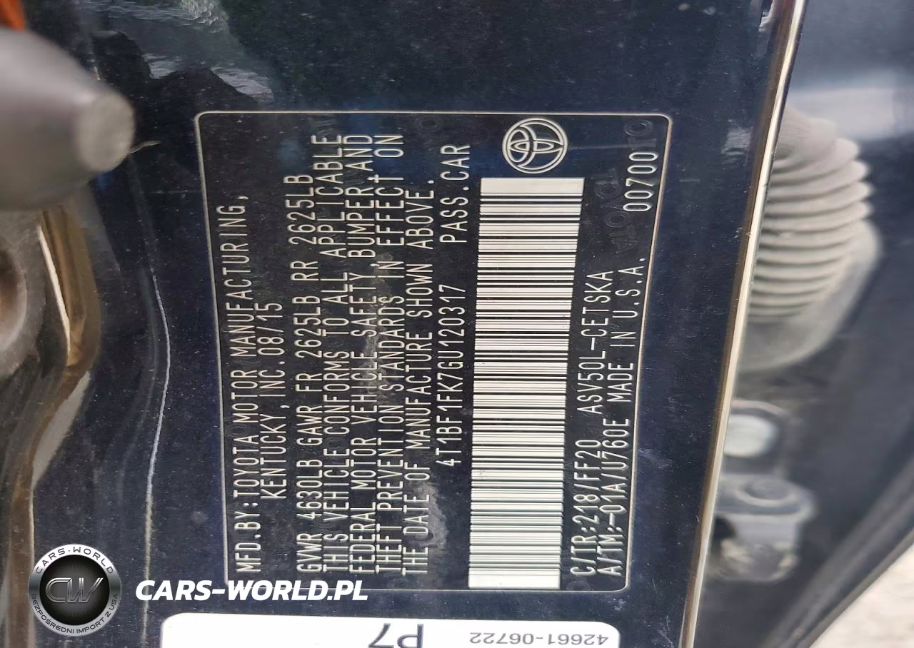 2016 Toyota Camry Se VIN:4T1BF1FK7GU120317 - 13