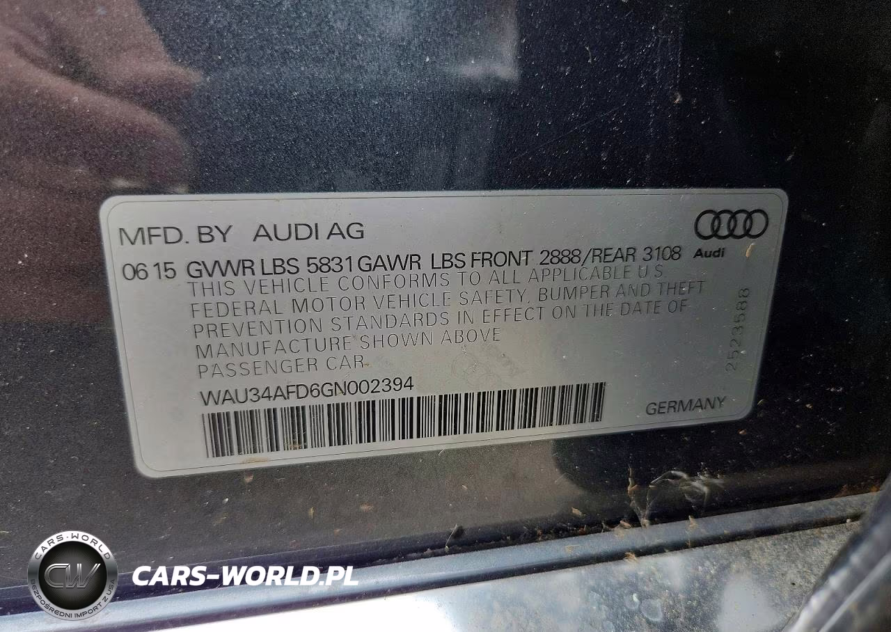 2016 Audi A8 L Quattro VIN:WAU34AFD6GN002394 - 13
