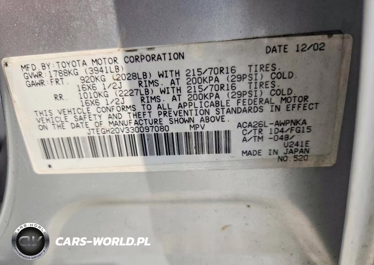 2003 Toyota Rav4 Base VIN:JTEGH20V330097080 - 13