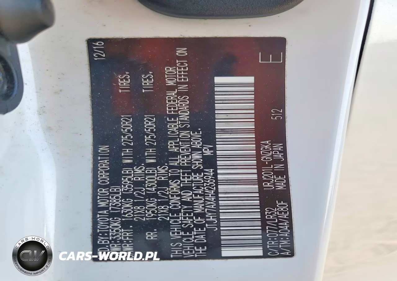 2017 Lexus Lx 570 VIN:JTJHY7AX4H4236944 - 14
