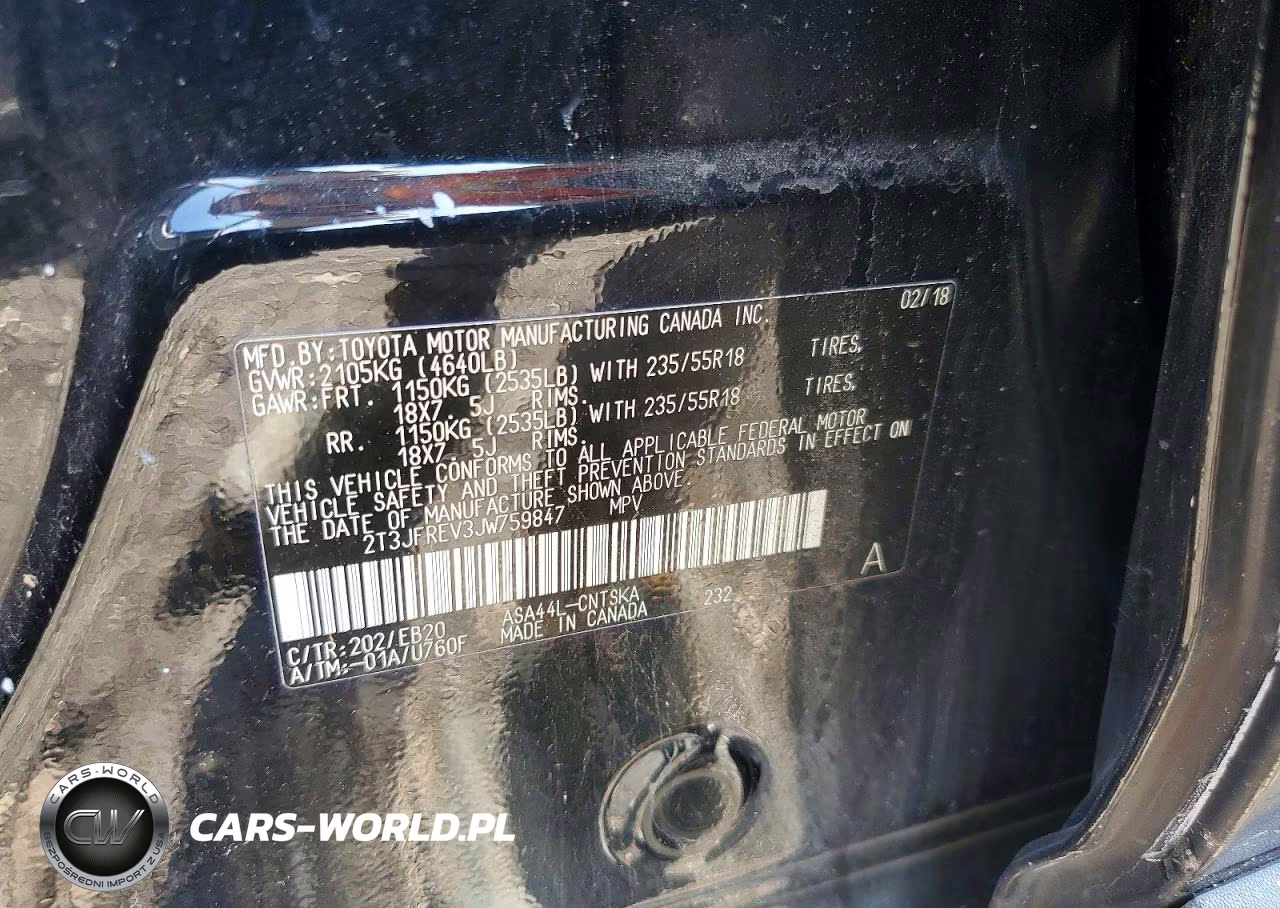 2018 Toyota Rav4 Se VIN:2T3JFREV3JW759847 - 12