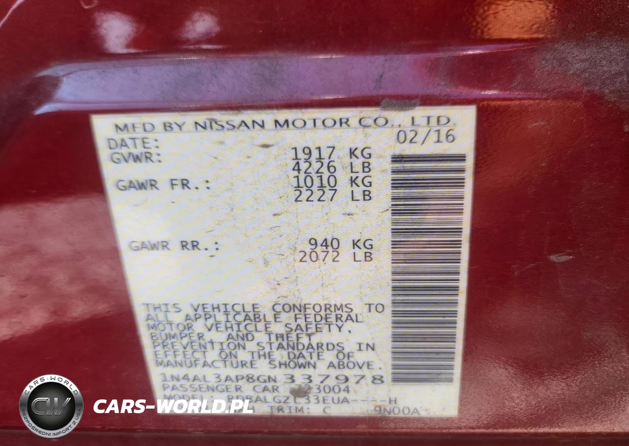 2016 Nissan Altima 2.5 S VIN:1N4AL3AP8GN337978 - 12