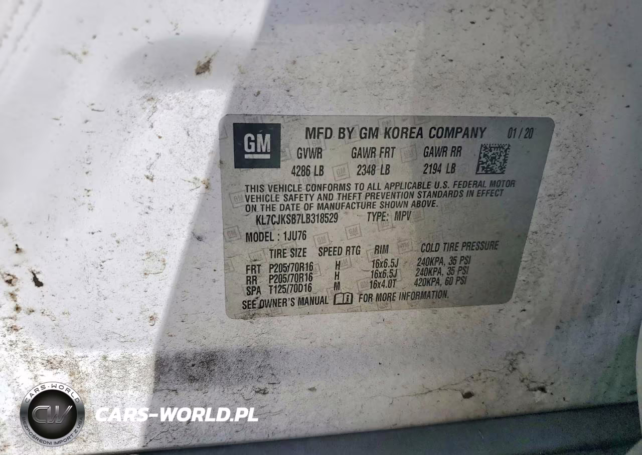 2020 Chevrolet Trax Ls VIN:KL7CJKSB7LB318529 - 13