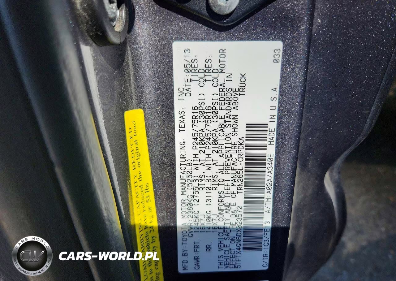 2013 Toyota Tacoma Prerunner Access Cab VIN:5TFTX4GN6DX023572 - 12