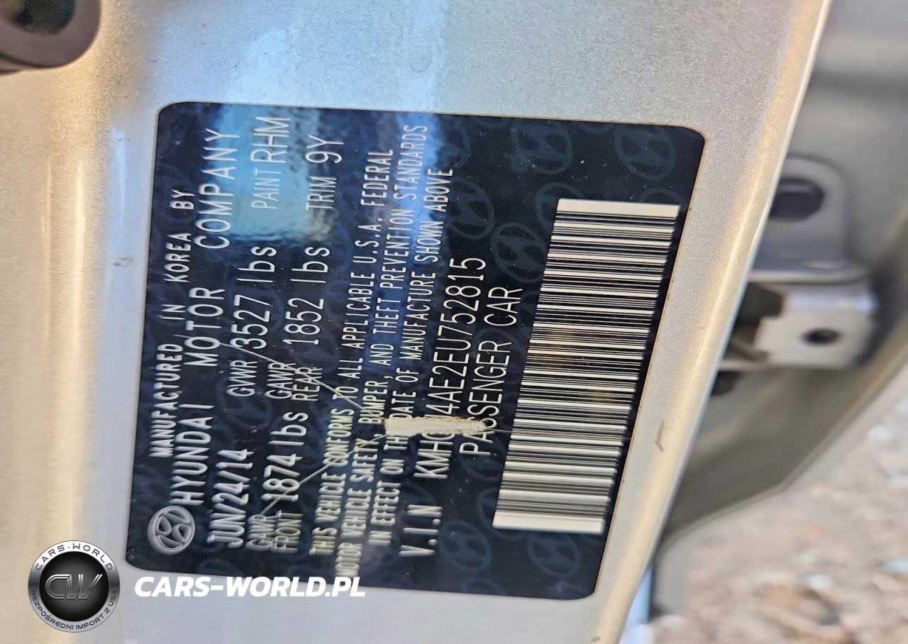 2014 Hyundai Accent Gls VIN:KMHCU4AE2EU752815 - 12