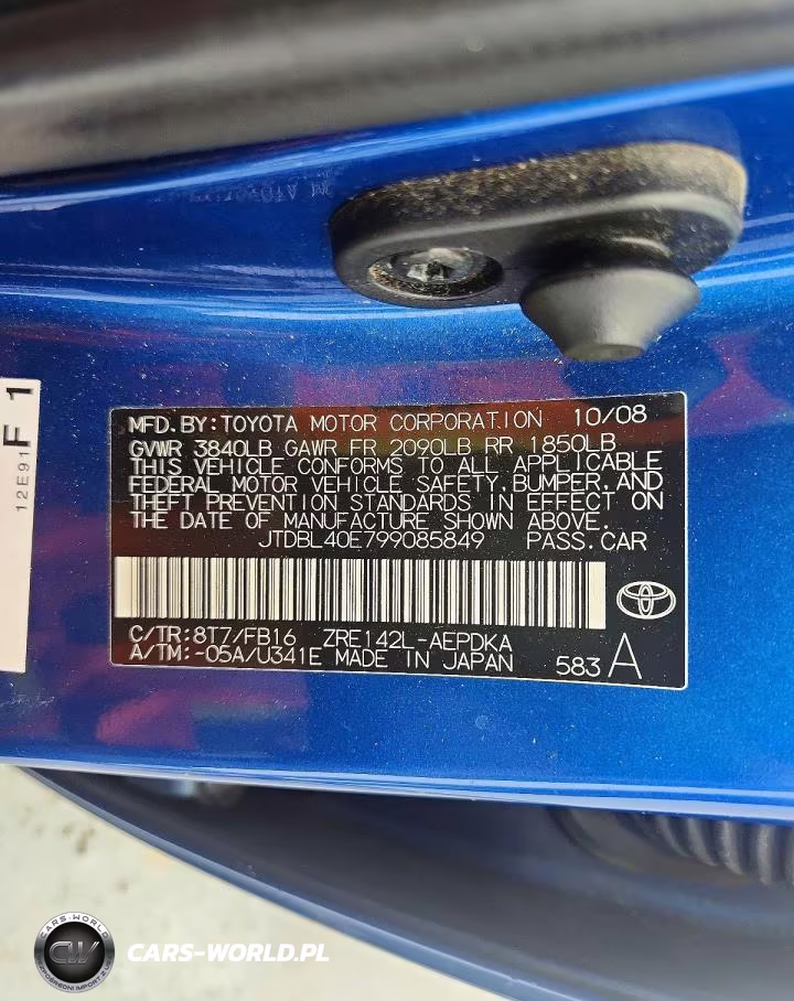 2009 Toyota Corolla Le VIN:JTDBL40E799085849 - 12