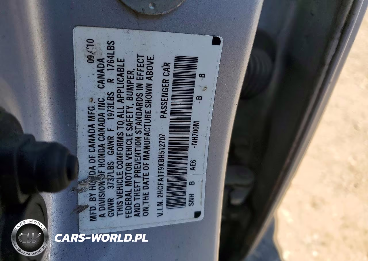 2011 Honda Civic Exl VIN:2HGFA1F9XBH512707 - 12