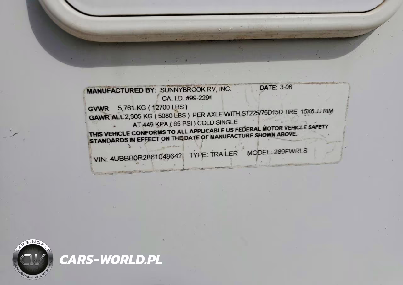 2006 Sunnybrook Brookside Camper VIN:4UBBB0R2861048642 - 10