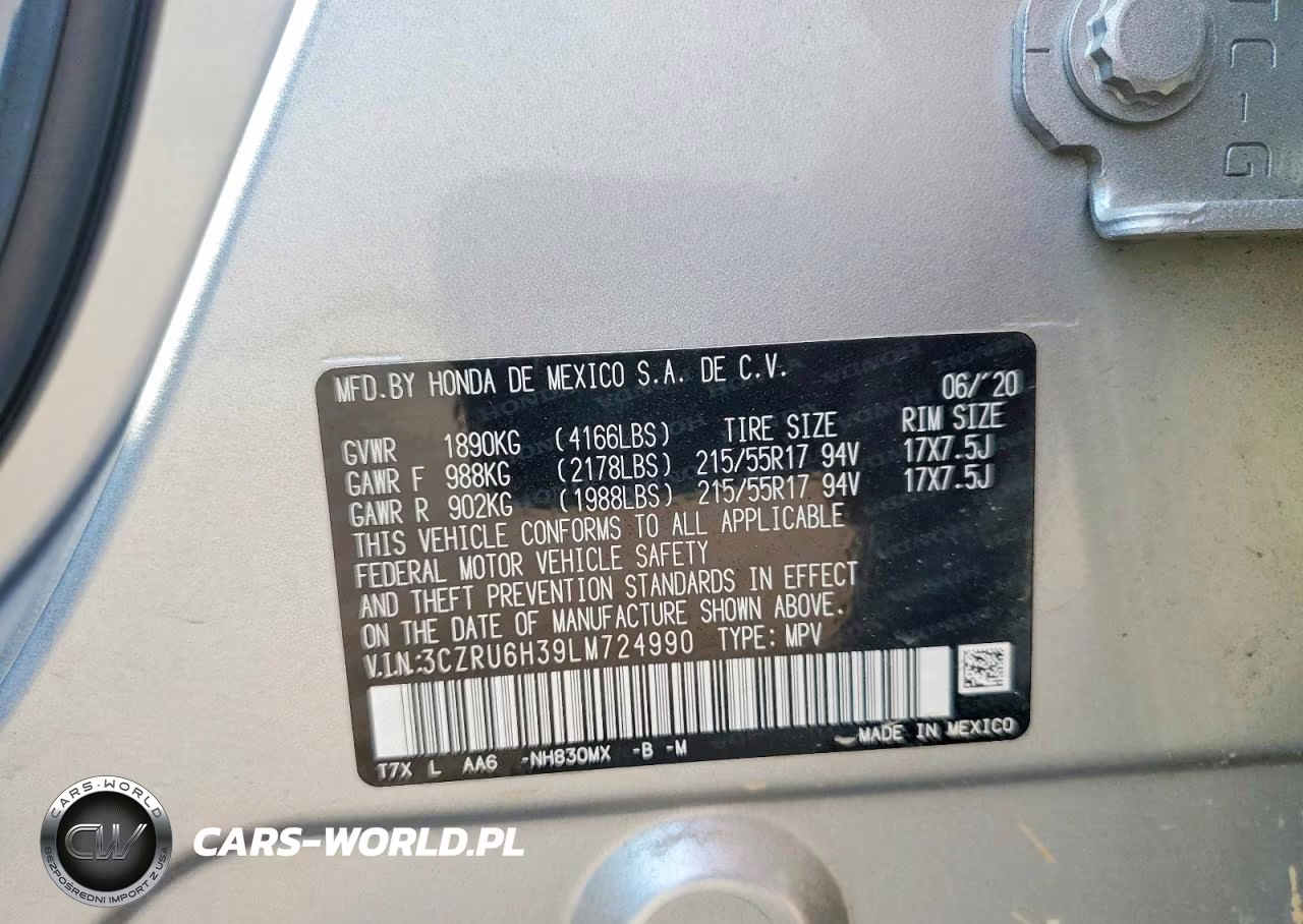 2020 Honda Hr-V Lx VIN:3CZRU6H39LM724990 - 13