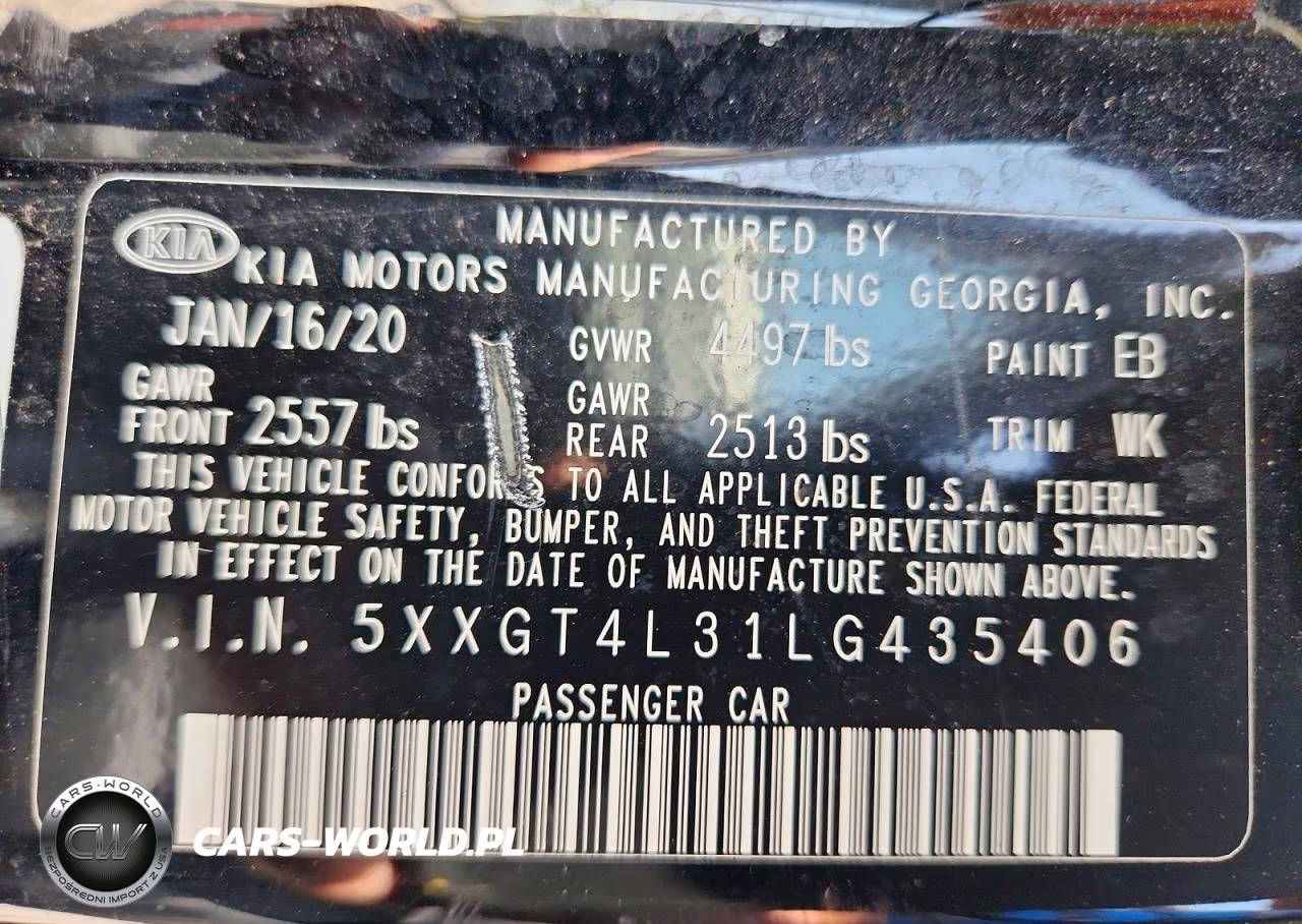 2020 Kia Optima Lx VIN:5XXGT4L31LG435406 - 12