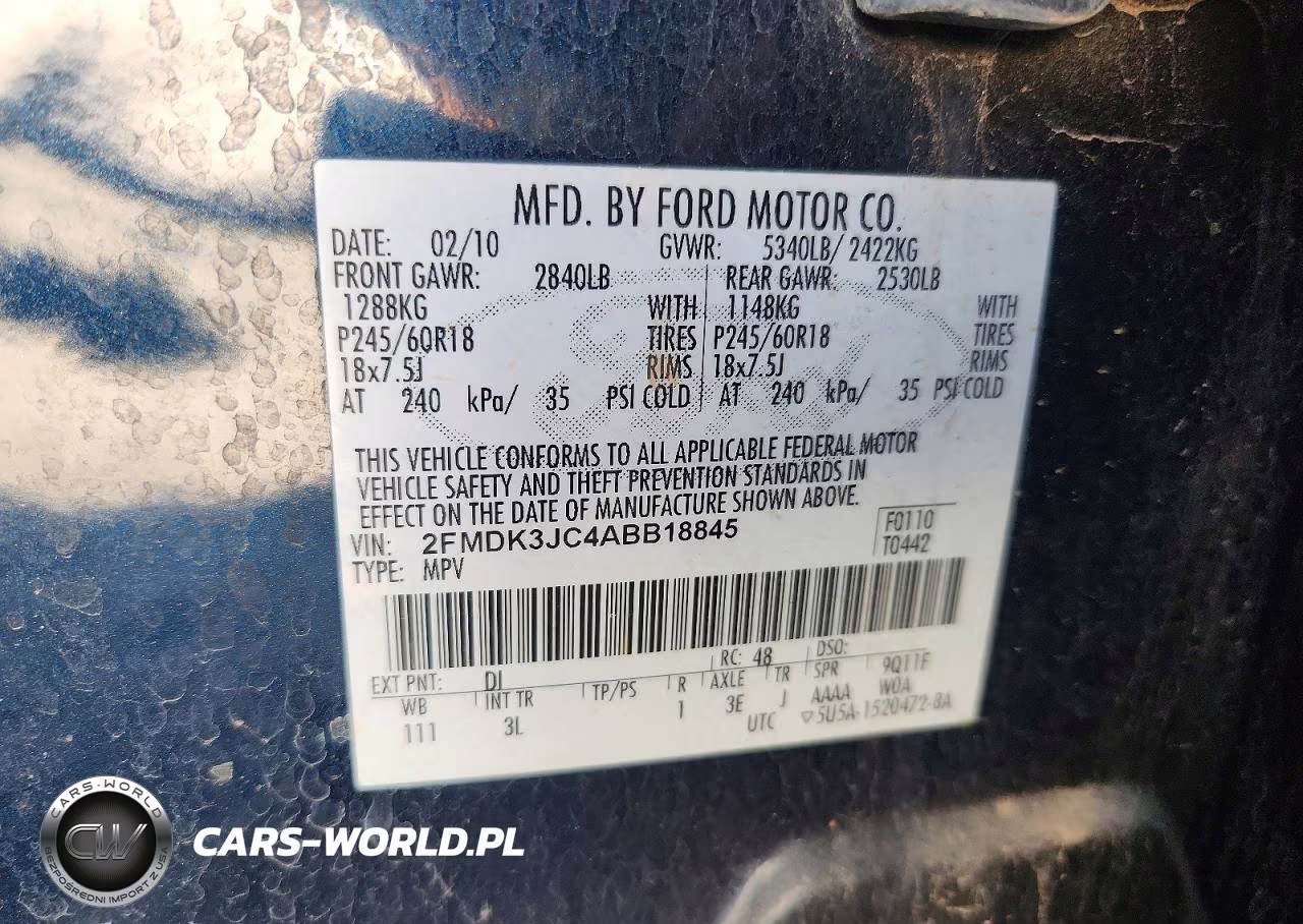 2010 Ford Edge Sel VIN:2FMDK3JC4ABB18845 - 13